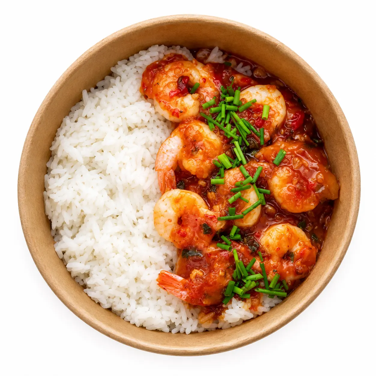 Bowl z grillowanymi krewetkami w ostrym sosie i ryżem – Rice Me Up!